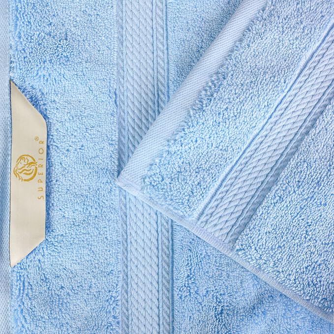 Superior Egyptian Cotton Pile 8 Piece Towel Set, Includes 2 Bath, 2 Hand - Image 8