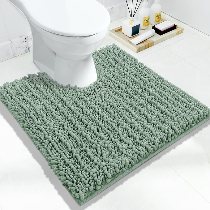 Yimobra Toilet Rug U Shaped Washable 24x24 Inch by Yimobra