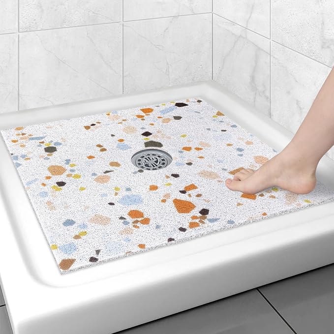 Square Shower Mat Non Slip: 27x27 Inch Shower Floor Mat by Unknown