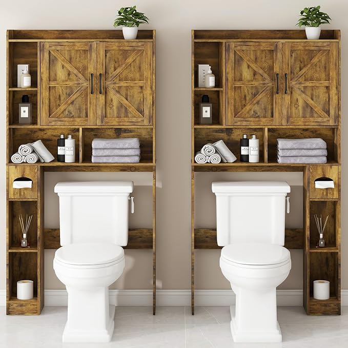 Vabches Over The Toilet Storage Cabinet, Farmhouse Storage Cabinet Over Toilet - Image 8