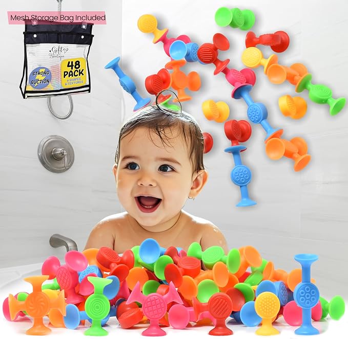 48 Pack Toddler Suction Cup Bath Toys by GiftBoutique