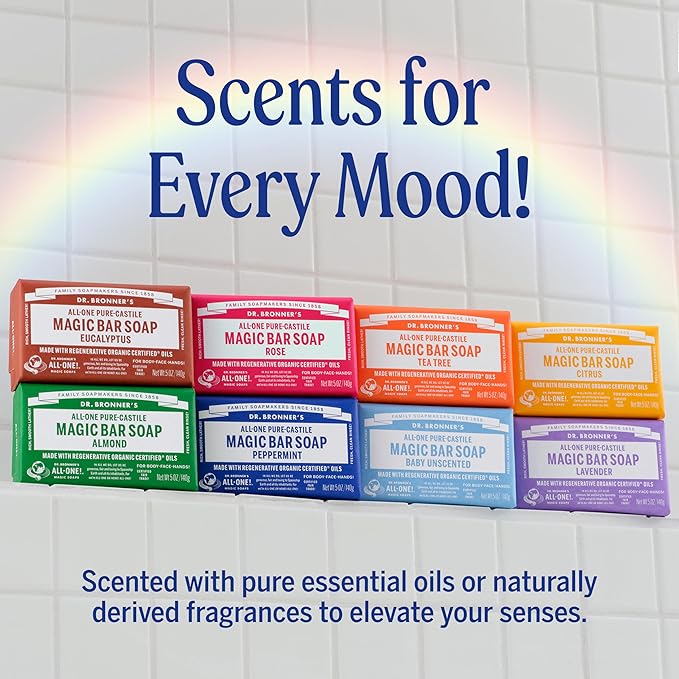 Dr. Bronner's Pure-Castile Magic Soap Bar- Bath Soap - Image 7
