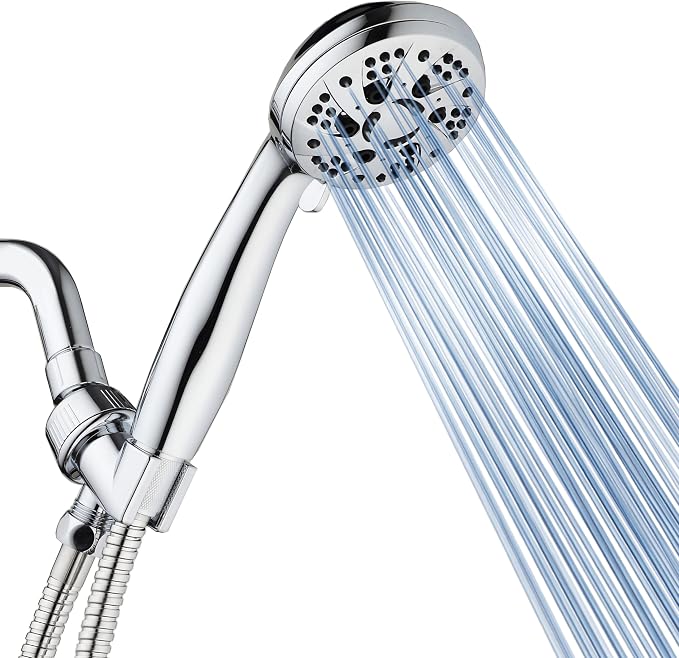 AquaDance High Pressure 6-Setting 3.5" Chrome Face Handheld Shower by AquaDance