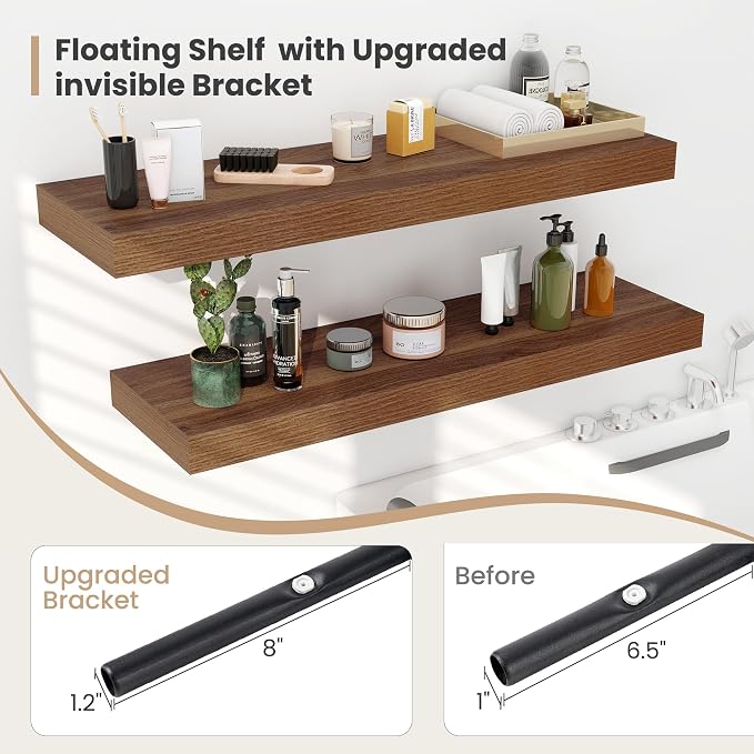 Heimlove 12" Deep Floating Shelves, 36 x 12 Inch Wall Mounted Long Floating - Image 4