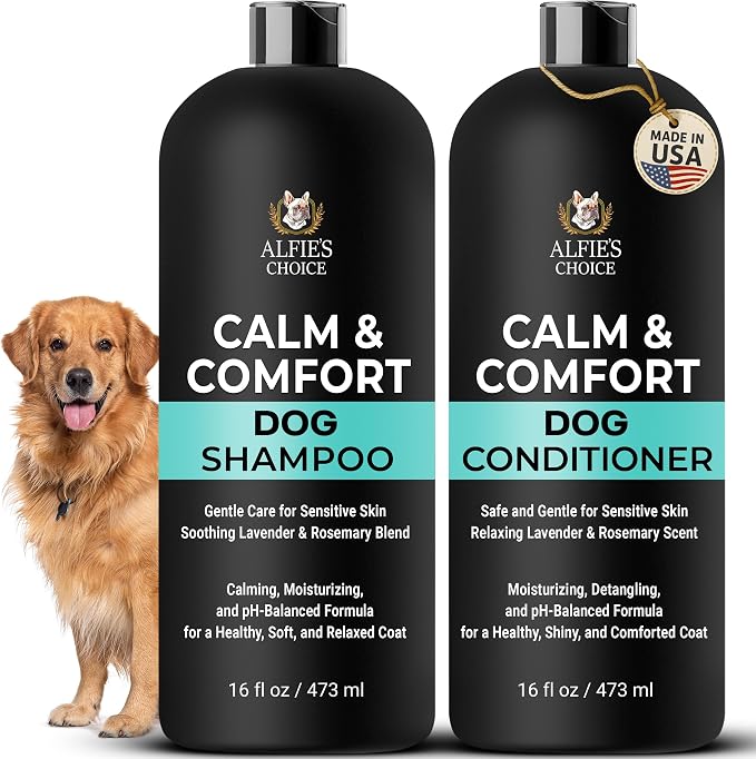 ALFIE'S CHOICE Calm & Comfort Dog Shampoo & Conditioner Set | 16 fl oz Each | by AlfiesChoice