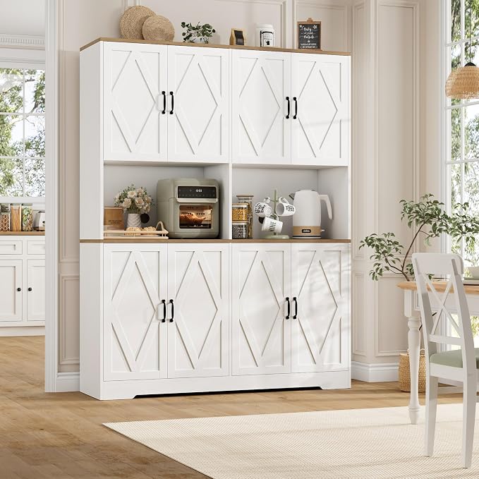 HOSTACK 71" Tall Pantry Cabinet, Large Kitchen Hutch - Image 2