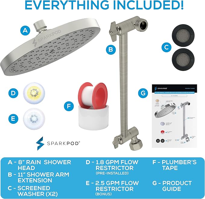 SparkPod Round Rain Shower Head - Image 7