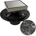 WEBANG 4 Inch Square Shower Drain Nickel Floor Drain by WEBANG