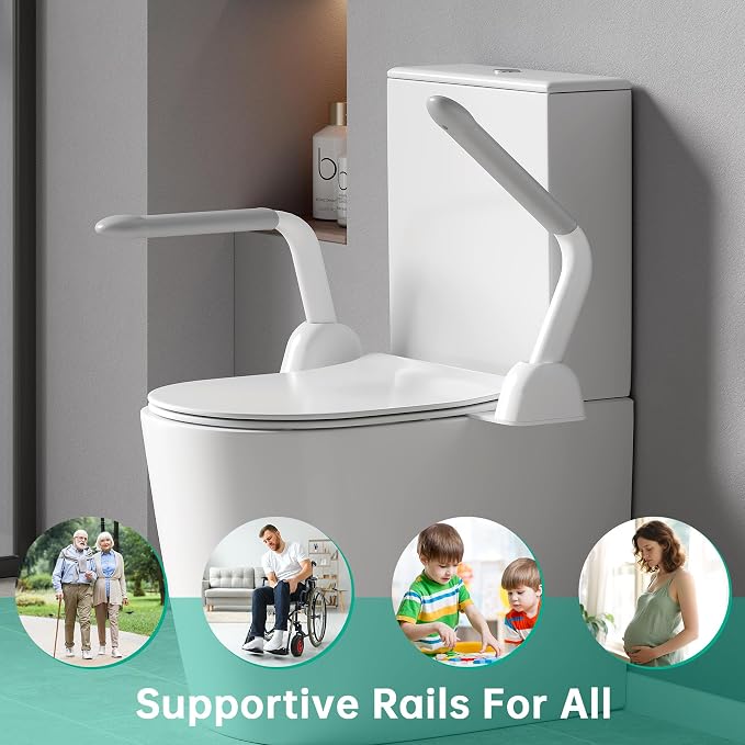 Toilet Safety Rails for Seniors, Super Heavy Duty Handicap Toilet Rails - Image 8