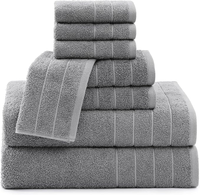 Casa Platino 100% Cotton 8 Piece Bath Towel Set - Image 2