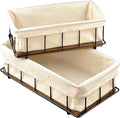 BAOBAB WORKSHOP Set of 2 Wooden Bathroom Baskets Organizer & Storage by BAOBABWORKSHOP
