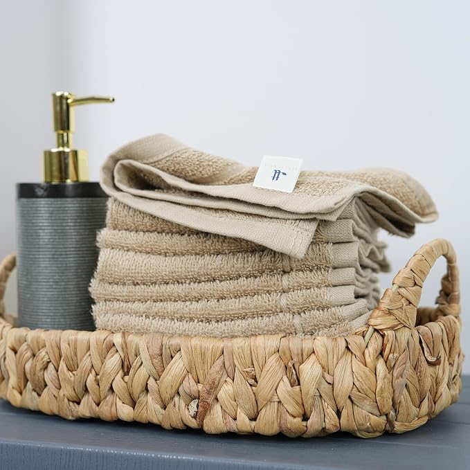 Tens Towels Pack of 12 Washcloths, 12 x 12 Inches, Lighter Weight, Quick to Dry - Image 4