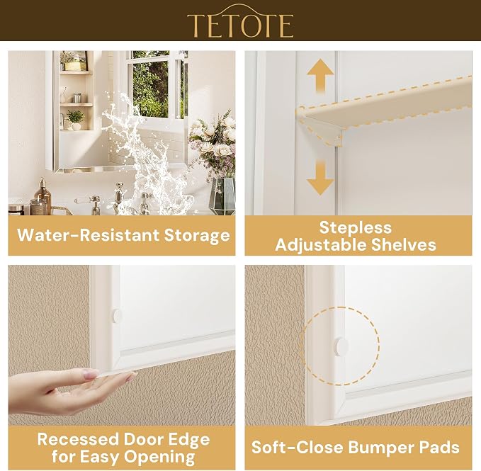 TETOTE 36 x 32 Medicine Cabinet - Image 7