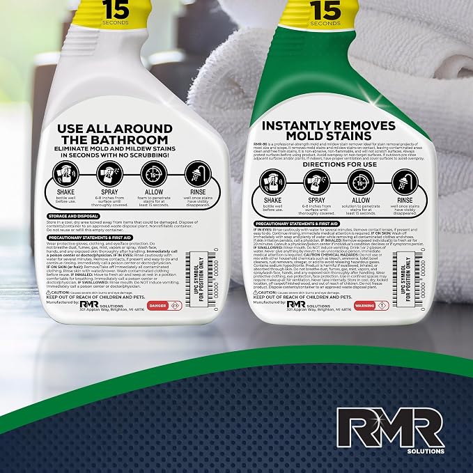 RMR Mold Stain Eraser Max Pack – No-Scrub Tub & Tile Cleaner + Instant Mold & - Image 8