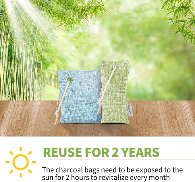 CLEVAST 16 Pack Activated Bamboo Charcoal Air Purifying Bags, Natural Fresh - Image 5