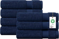 Delara 100% Organic Cotton Towels 650 GSM Plush Feather Touch Quick Dry Bath by Delara