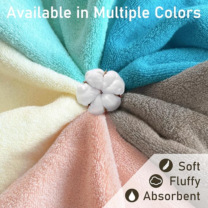 Bath Hand Towels Set of 4, Bathroom Essentials & Home Decor - Image 2