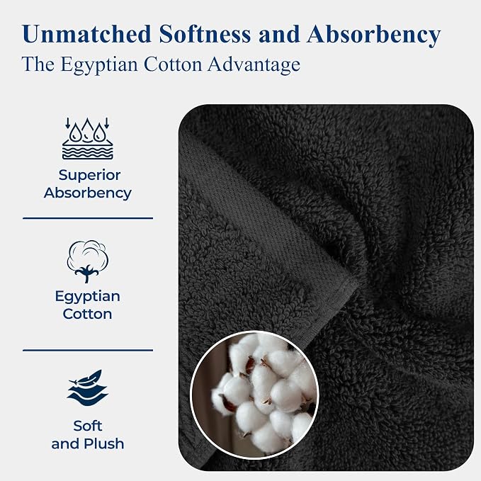 BLUENILEMILLS Madison Egyptian Cotton Bath Towels, Towel Set - Image 7