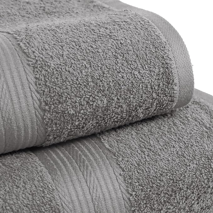 Amazon Basics 6 Piece Oversized Fade resistant Towel set, 100% Cotton towels - Image 4