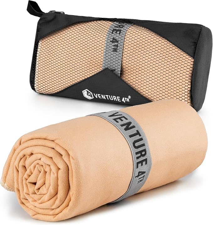 VENTURE 4TH Quick Dry Towel. Microfiber Travel Towel Ideal by VENTURE4TH