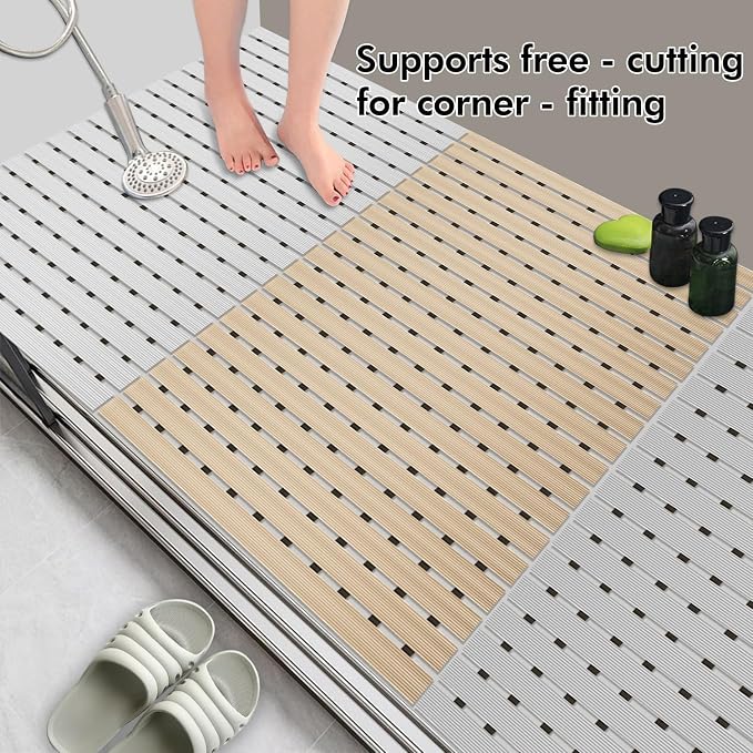 Non Slip Large Shower Mat, Non Suction Cups Shower Mats - Image 3