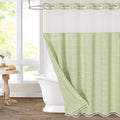 MitoVilla No Hooks Required Farmhouse Shower Curtain by MitoVilla