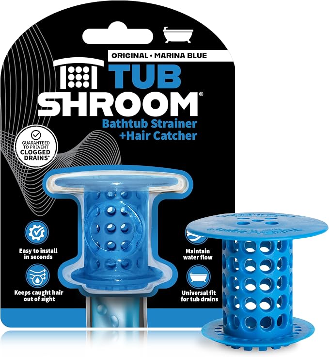 TubShroom Tub Drain Hair Catcher Strainer, Fits 1.5” – 1.75” Bathtub and Shower by TubShroom