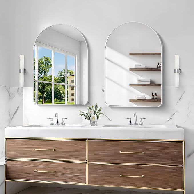 Arched Bathroom Mirror, Wall Mounted Mirror, Living Room, Hanging or Leaning - Image 7