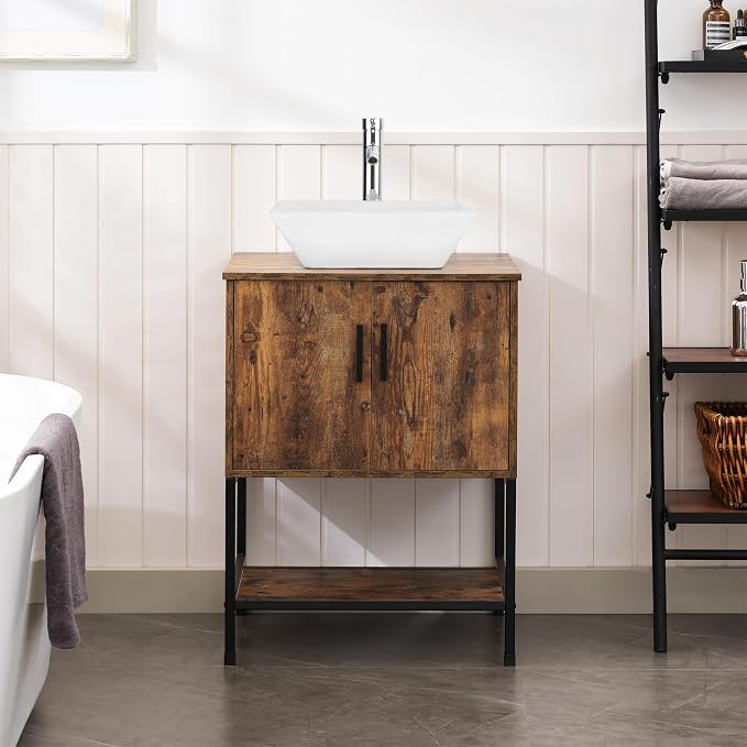 UEV 24" Antique Bathroom Vanity, Dark Brown Bathroom Vanity Set by YourHomeExcellentVendor