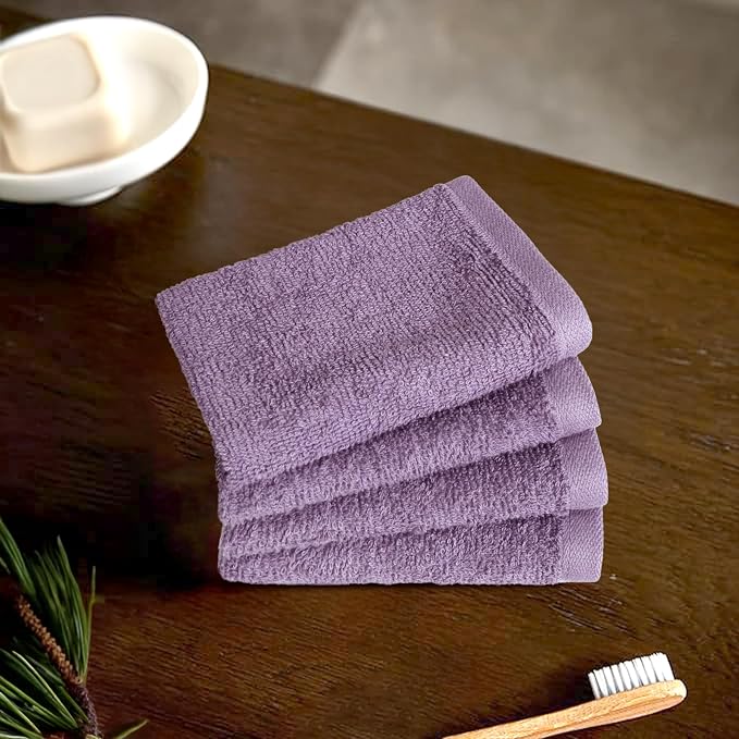 Amazon Basics washcloth for bathroom, 100% Cotton Extra Absorbent, Fast Drying - Image 5