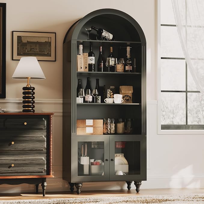 Wooden Arched Display Storage Cabinet - Image 7