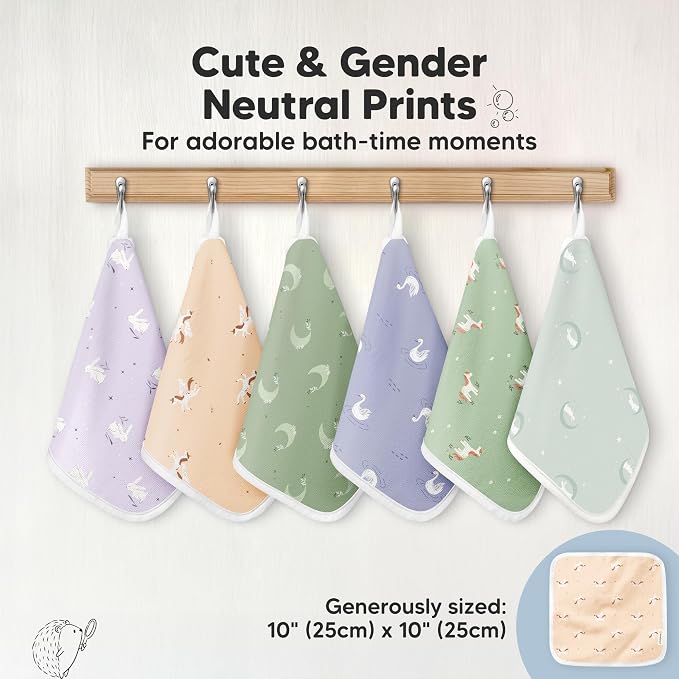 6-Pack Cotton Baby Washcloths for Newborn - Image 7