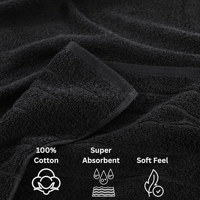 Casa Platino 100% Mercerized Cotton Luxury Bathroom Towels Set - Image 5