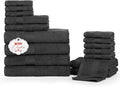 Ample Decor Bathroom Towel Set of 18-4 Hand Towel, 4 Bath Towel, 10 Wash Cloths by AmpleDecor
