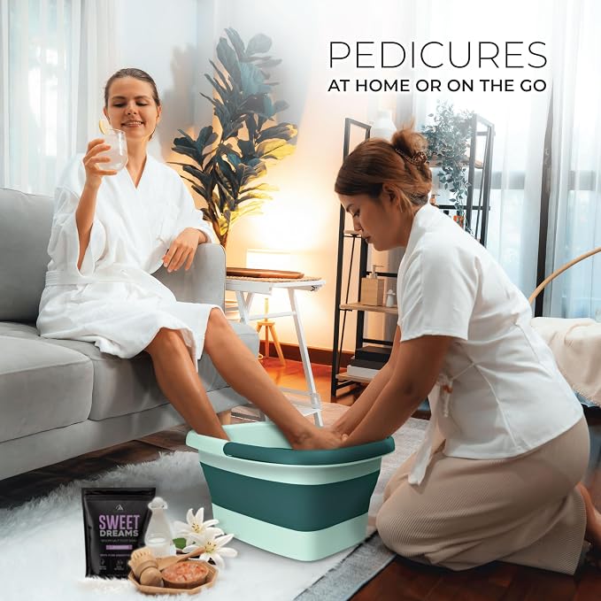 Mantello Collapsible Foot Bath Foot Soaking Tub | Portable Foot Spa Pedicure - Image 4