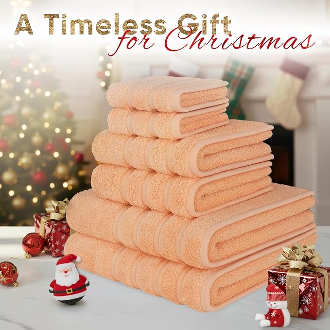 American Soft Linen Luxury 6 Piece Towel Set, 2 Bath Towels 2 Hand Towel 2 - Image 2