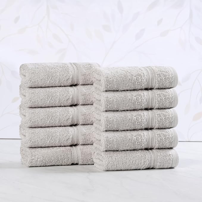 Superior Egyptian Cotton 10-Piece Face Towel Set, Small Towels - Image 2