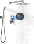 Push Button Diverter Shower Faucet Set Hydro Power Temperature Display by DesignedforaSpa-LikeShower