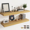48 Inch Long Floating Shelves for Wall Set of 2, Easy Install Engineered Wood by Marsmiles