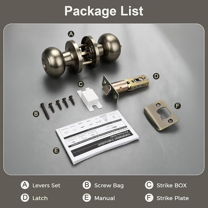 KNOBWELL 5 Pack Privacy Door Knob - Image 7