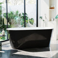 67'' Acrylic Freestanding Bathtub, Extra-Deep Soaking Free Standing Tub by IDEALHOUSE