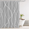 Tititex Morden 140gms Faux Linen Fabric Bath Shower Curtain Set Textured Fabric by Tititex