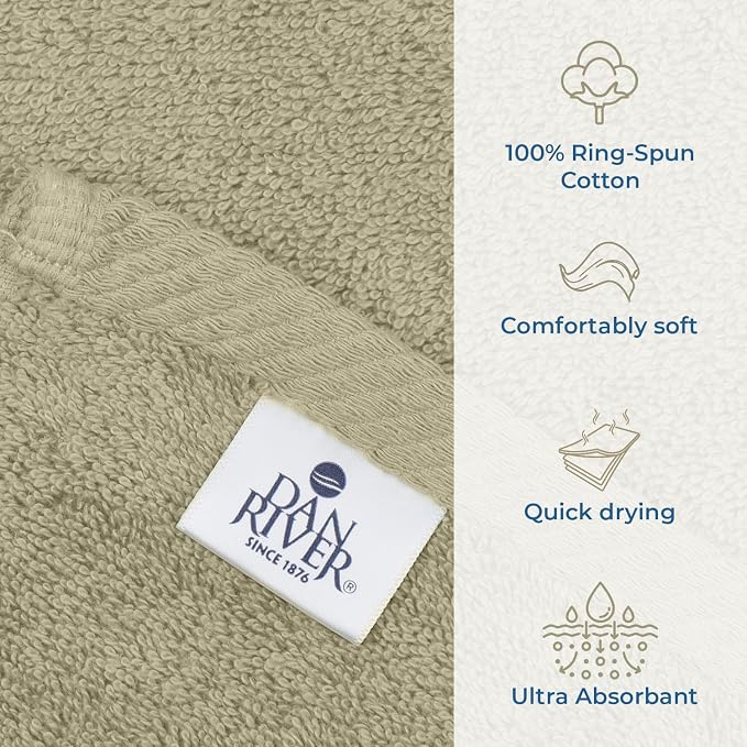 DAN RIVER Pack of 1 Bath Sheet 40x80 Inches, Extra Large Bath Towels, Luxury - Image 3