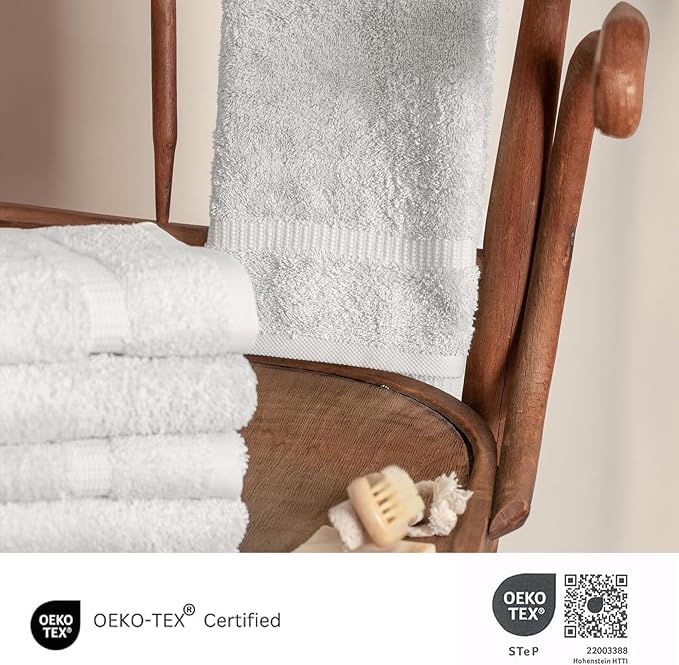 SALBAKOS 100% Turkish Cotton Hand Towel Set of 6 16x30 inch | Heirloom Quality - Image 4