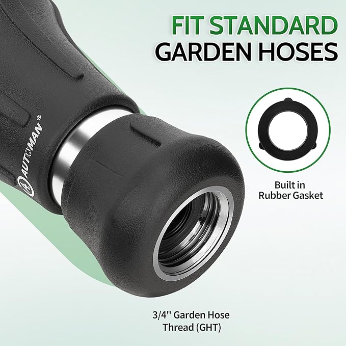 AUTOMAN Garden Hose Nozzle Heavy Duty, 2 Pack Fireman Hose Nozzle, High - Image 4