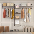 Helsin 5-Tiers 74inch Large Rustic Industrial Pipe Floating Shelving, Wall by Helsin