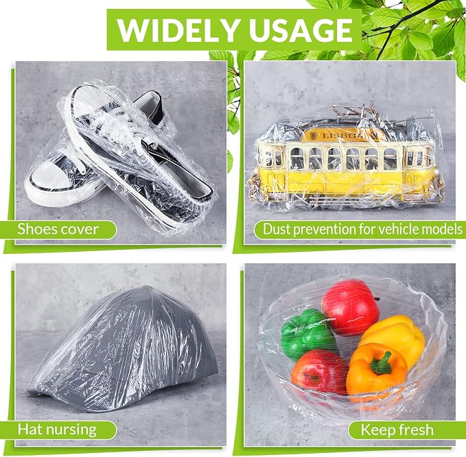 Retisee 2000 Pcs Disposable Shower Caps Bulk 18.2 Plastic Clear Hair Caps - Image 7