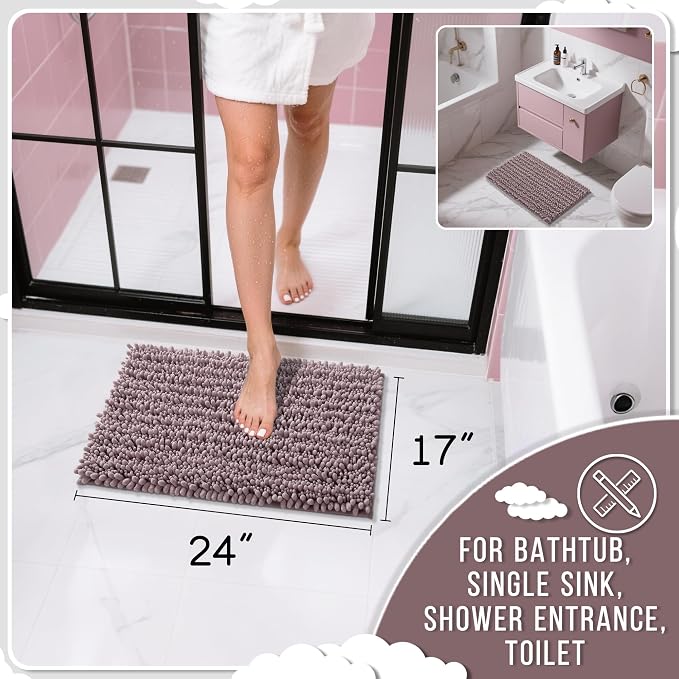 Yimobra Bathroom Rugs Non Slip Washable - Image 2