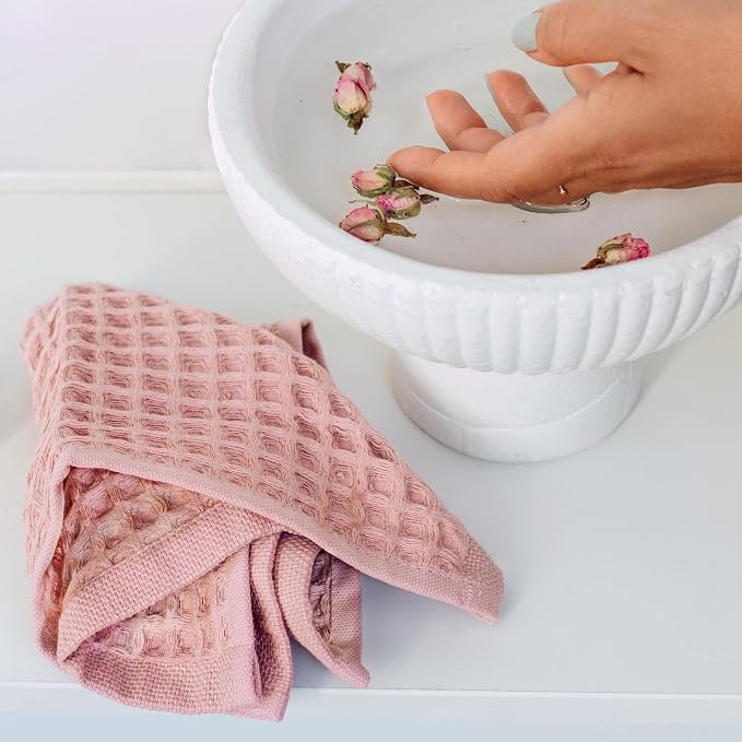 sea me at home Waffle Washcloths Set, 100% Turkish Cotton - Image 4