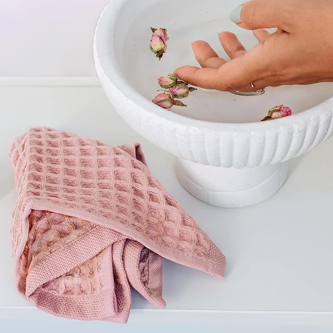 sea me at home Waffle Washcloths Set, 100% Turkish Cotton - Image 2